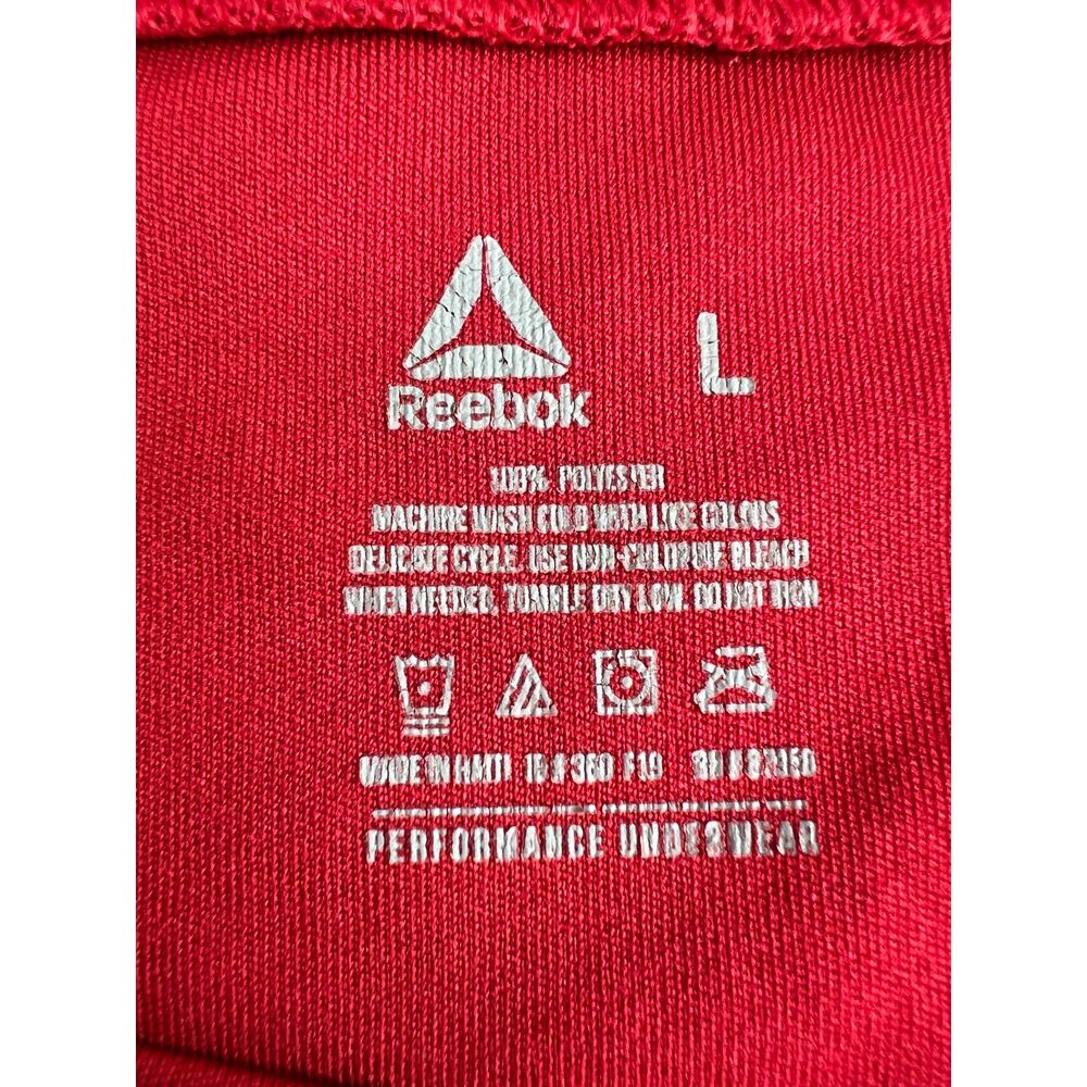 Reebok Men's Performance Tee Red Polyester Short Sleeve T Shirt Size L - Picture 5 of 8
